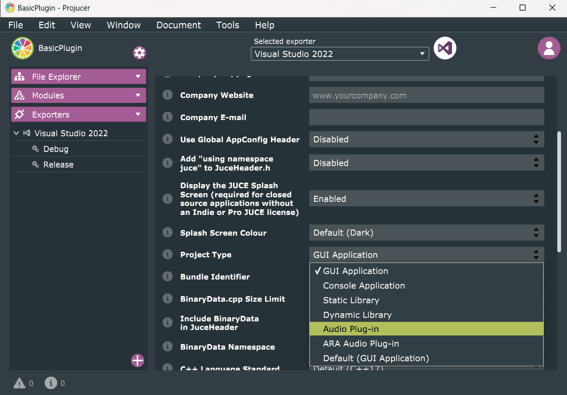 Creating the project