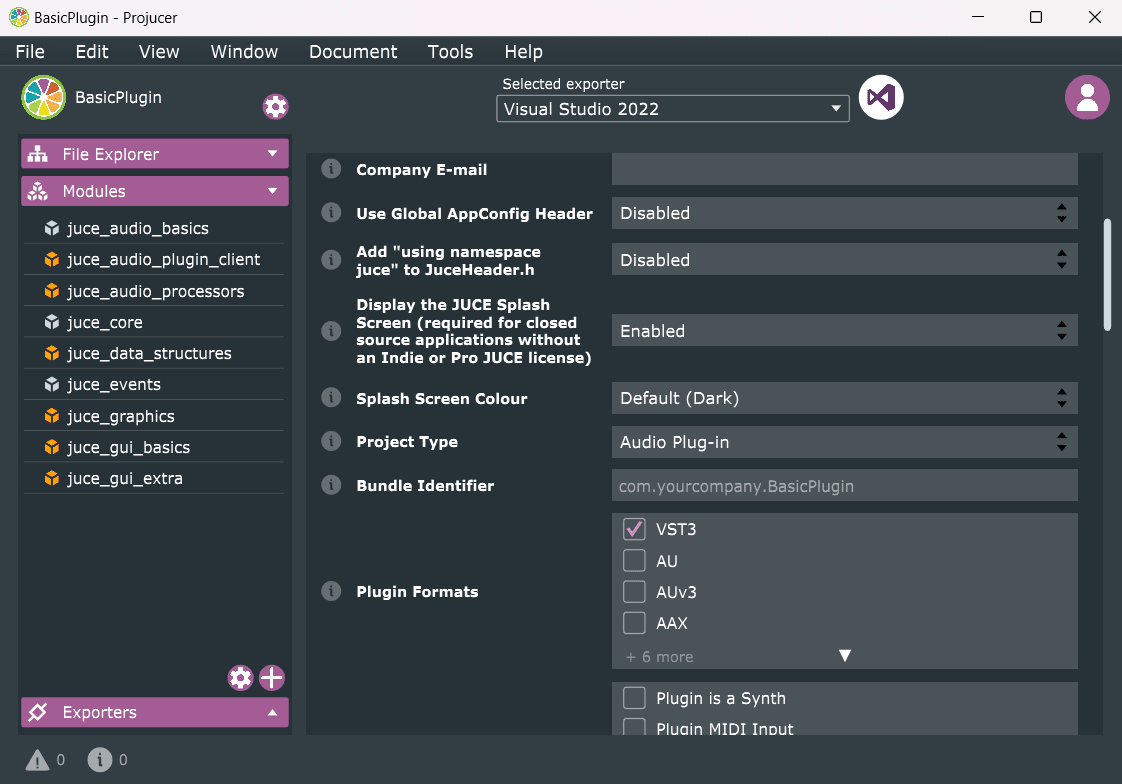 Creating the project