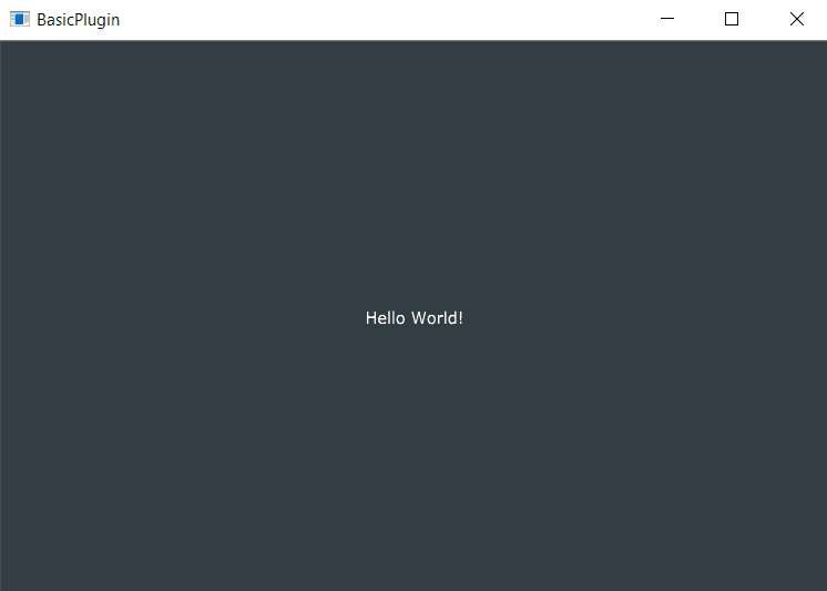 App Window Hello World