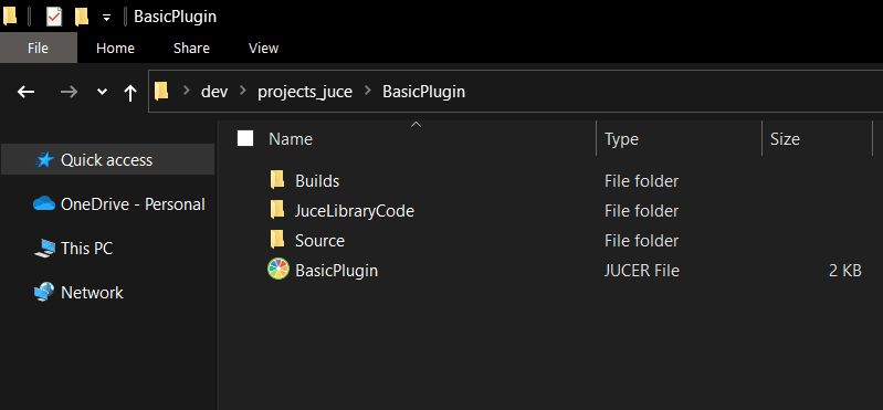 Basic Plugin Folder